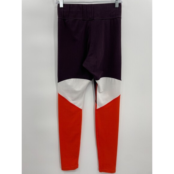 NIKE AIR Maroon White Orange Color Block Leggings Size M - Picture 6 of 10